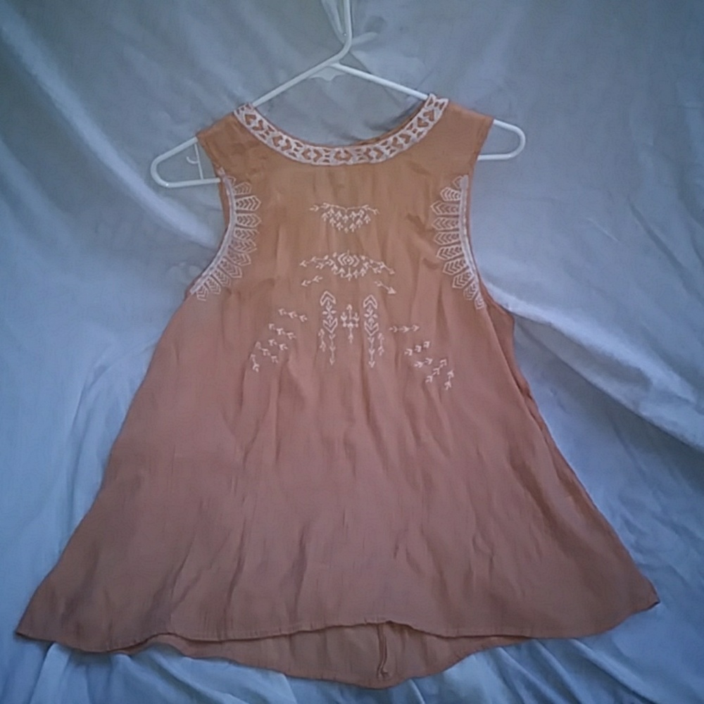 Flowy top with embroidery